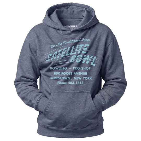 Satellite Bowl - Jamestown, NY - Vintage Bowling Alley - Unisex Hoodie