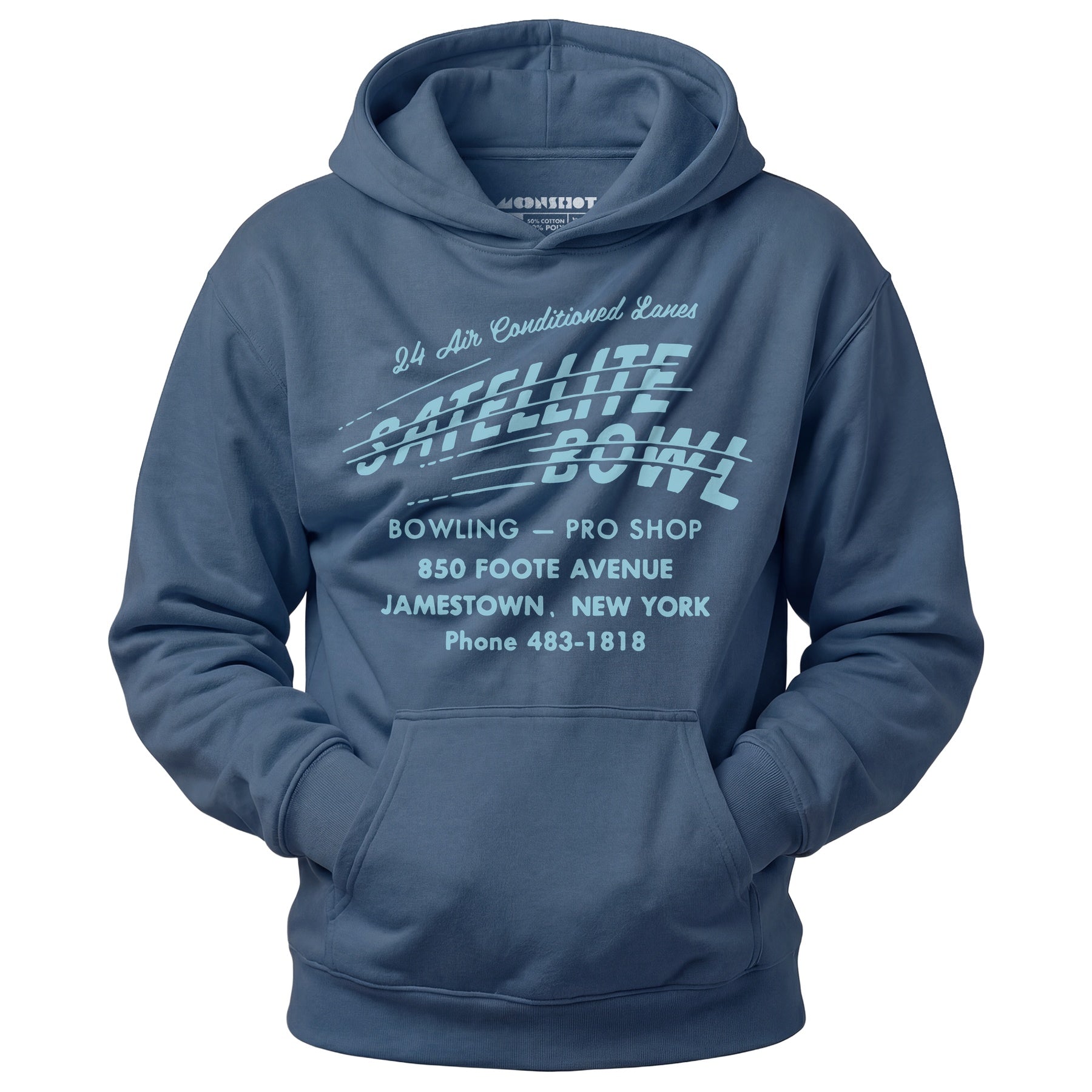 Satellite Bowl - Jamestown, NY - Vintage Bowling Alley - Unisex Hoodie