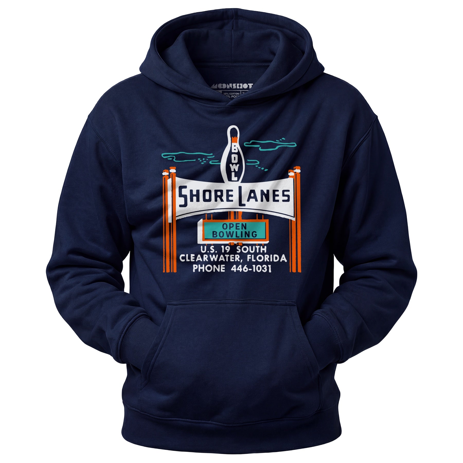 Shore Lanes - Clearwater, FL - Vintage Bowling Alley - Unisex Hoodie