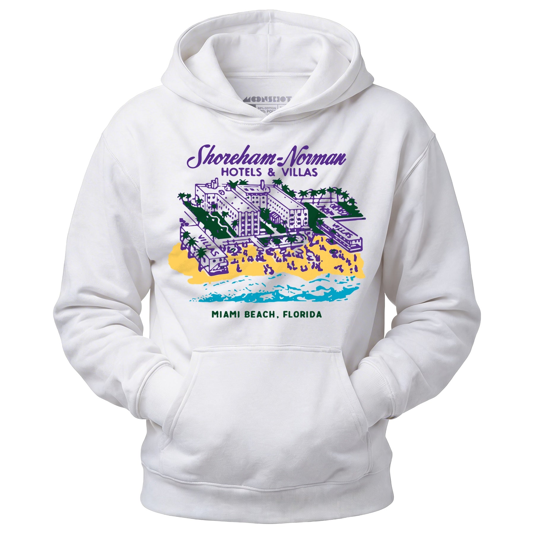 Shoreham Norman Hotels & Villas - Miami, FL - Vintage Hotel - Unisex Hoodie