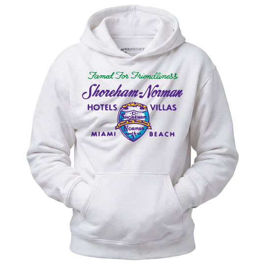 Shoreham Norman Hotels & Villas v2 - Miami, FL - Vintage Hotel - Unisex Hoodie