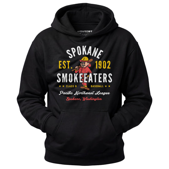 Spokane Smoke Eaters - Washington - Vintage Defunct Baseball Teams - Unisex Hoodie