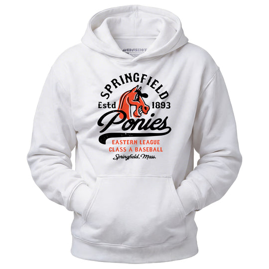 Springfield Ponies - Massachusetts - Vintage Defunct Baseball Teams - Unisex Hoodie
