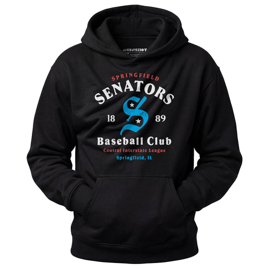 Springfield Senators - Illinois - Vintage Defunct Baseball Teams - Unisex Hoodie