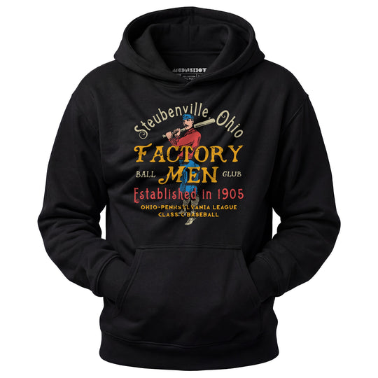 Steubenville Factory Men - Ohio - Vintage Defunct Baseball Teams - Unisex Hoodie