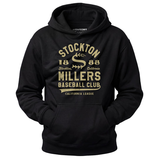 Stockton Millers - California - Vintage Defunct Baseball Teams - Unisex Hoodie