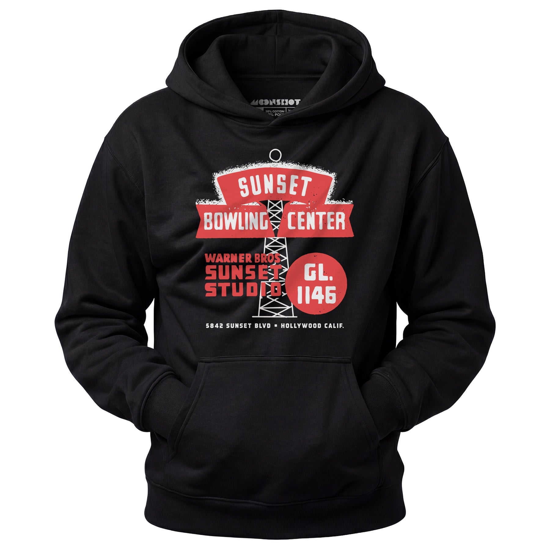 Sunset Bowling Center - Hollywood, CA - Vintage Bowling Alley - Unisex Hoodie