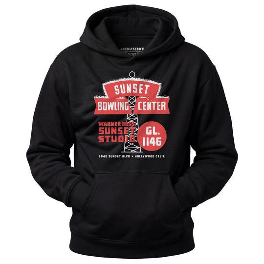 Sunset Bowling Center - Hollywood, CA - Vintage Bowling Alley - Unisex Hoodie
