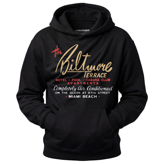The Biltmore Terrace - Miami Beach, FL - Vintage Hotel - Unisex Hoodie