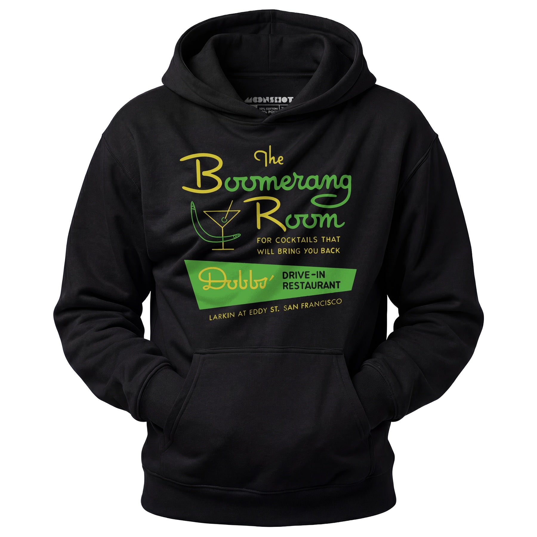 The Boomerang Room & Dobbs Drive-In - San Francisco, CA - Vintage Restaurant - Unisex Hoodie