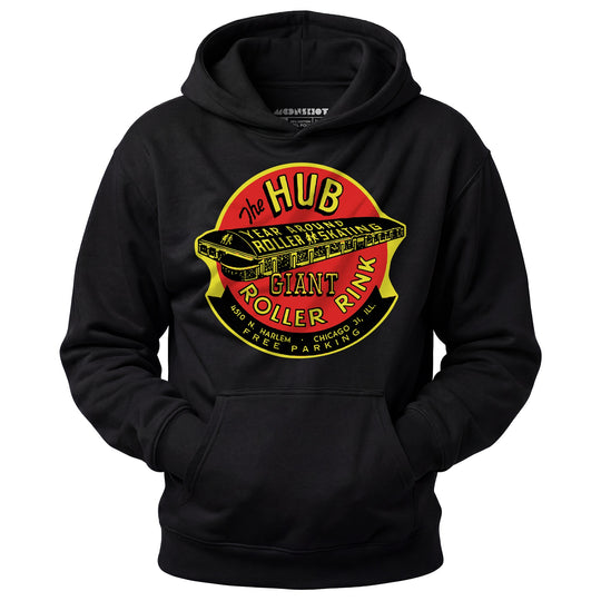 The Hub Roller Rink - Chicago, Illinois - Vintage Roller Rink - Unisex Hoodie