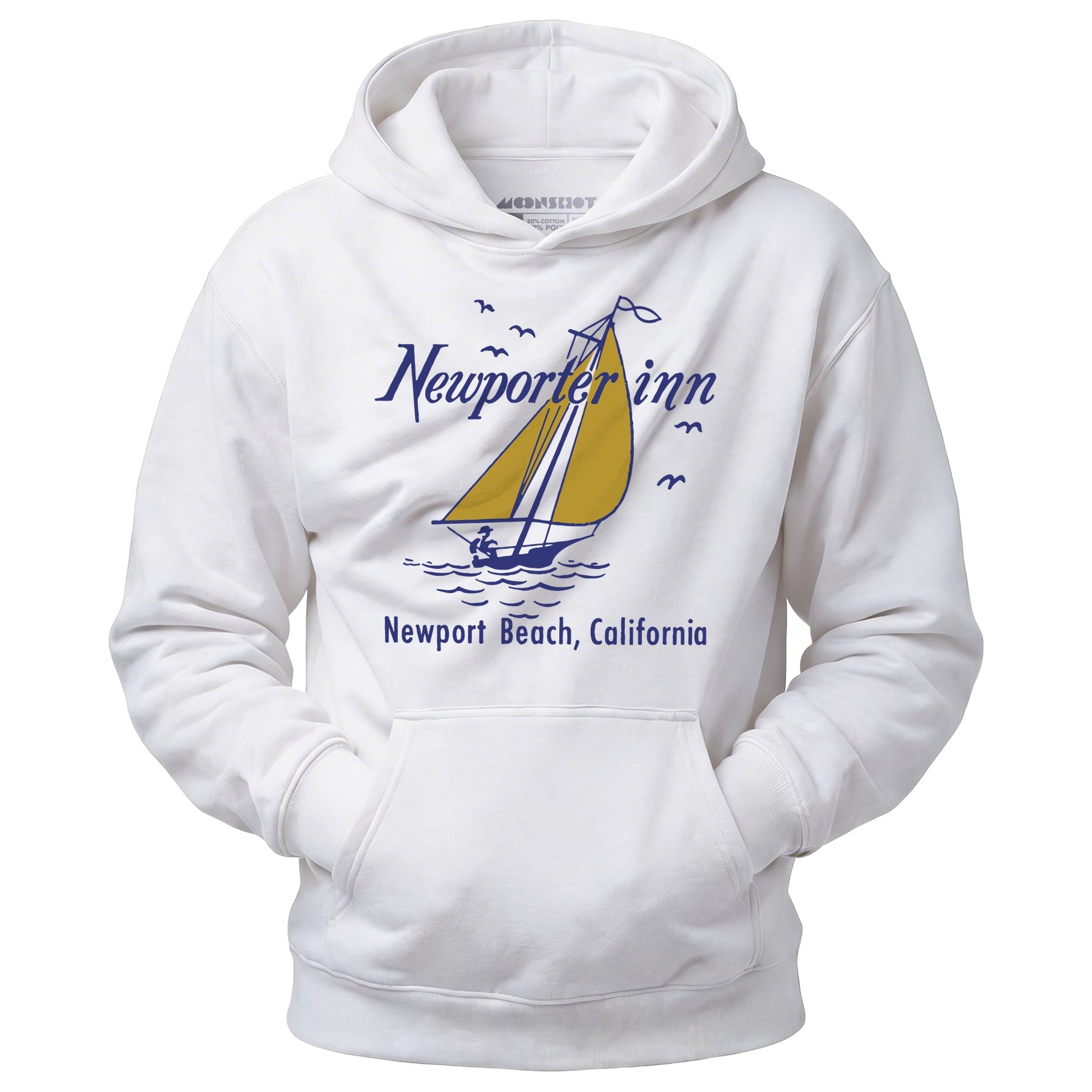 The Newporter Inn v2 - Newport Beach, CA - Vintage Hotel - Unisex Hoodie