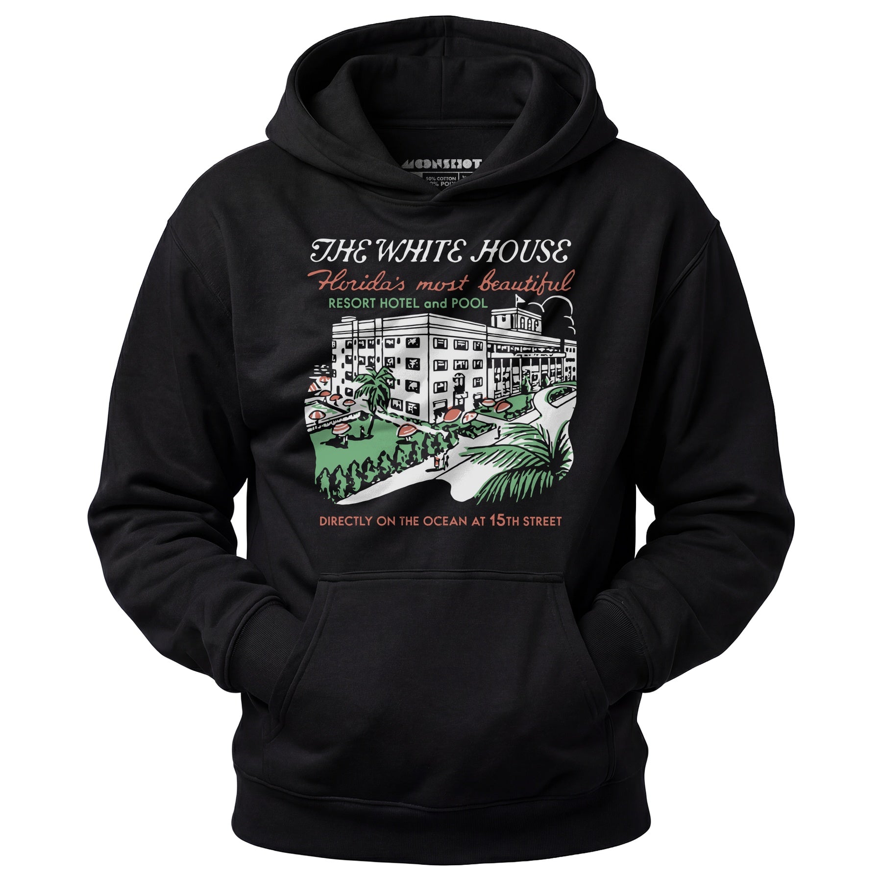 The White House - Miami, FL - Vintage Hotel - Unisex Hoodie