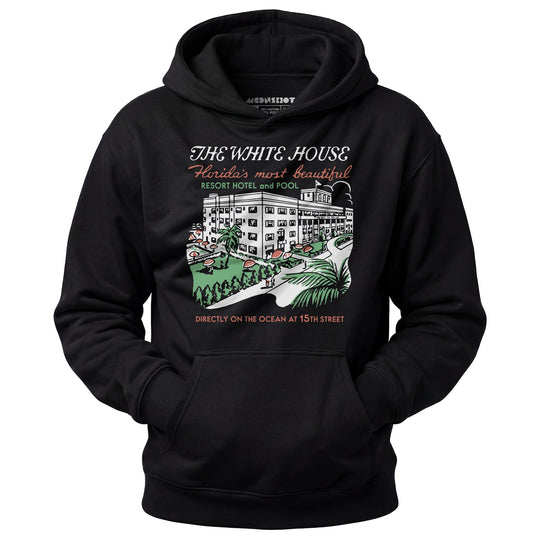 The White House - Miami, FL - Vintage Hotel - Unisex Hoodie
