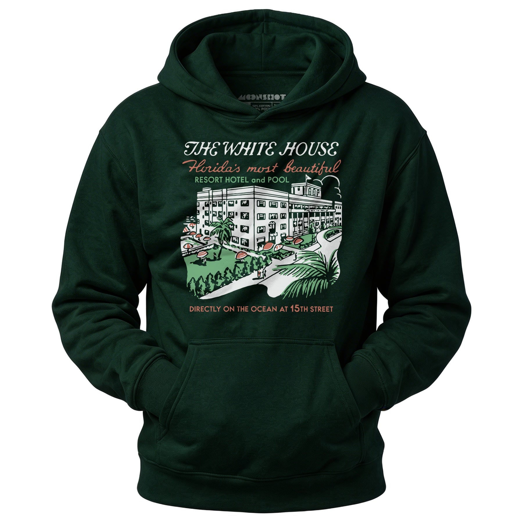 The White House - Miami, FL - Vintage Hotel - Unisex Hoodie