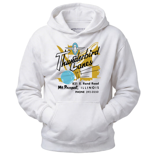 Thunderbird Lanes - Mt. Prospect, IL - Vintage Bowling Alley - Unisex Hoodie