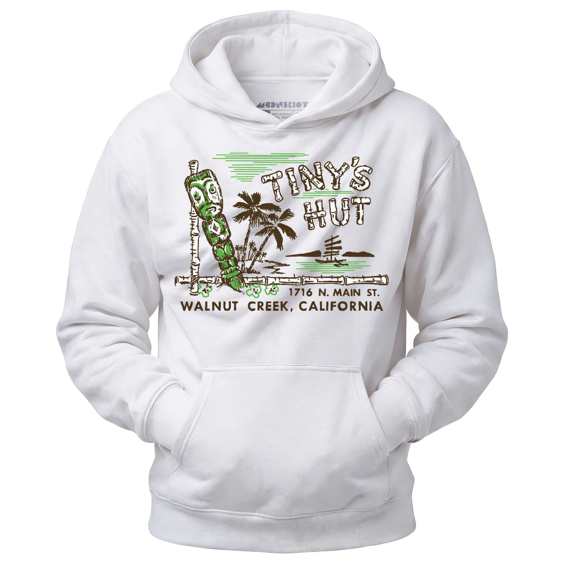 Tiny's Hut - Walnut Creek, CA - Vintage Tiki Bar - Unisex Hoodie