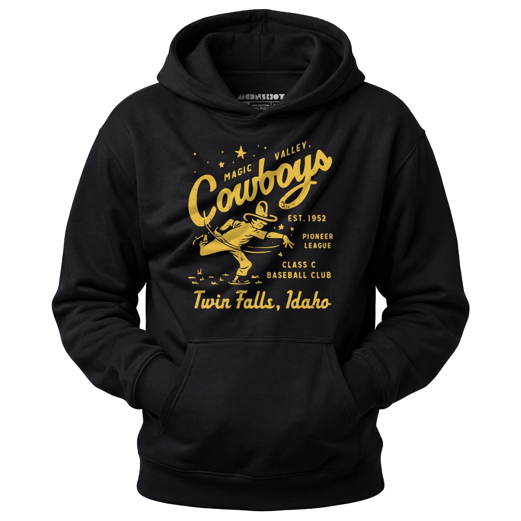 Twin Falls Magic Valley Cowboys - Idaho - Vintage Defunct Baseball Teams - Unisex Hoodie