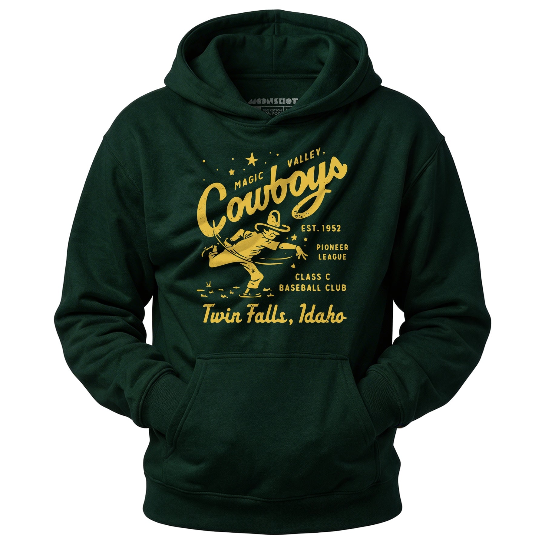 Twin Falls Magic Valley Cowboys - Idaho - Vintage Defunct Baseball Teams - Unisex Hoodie