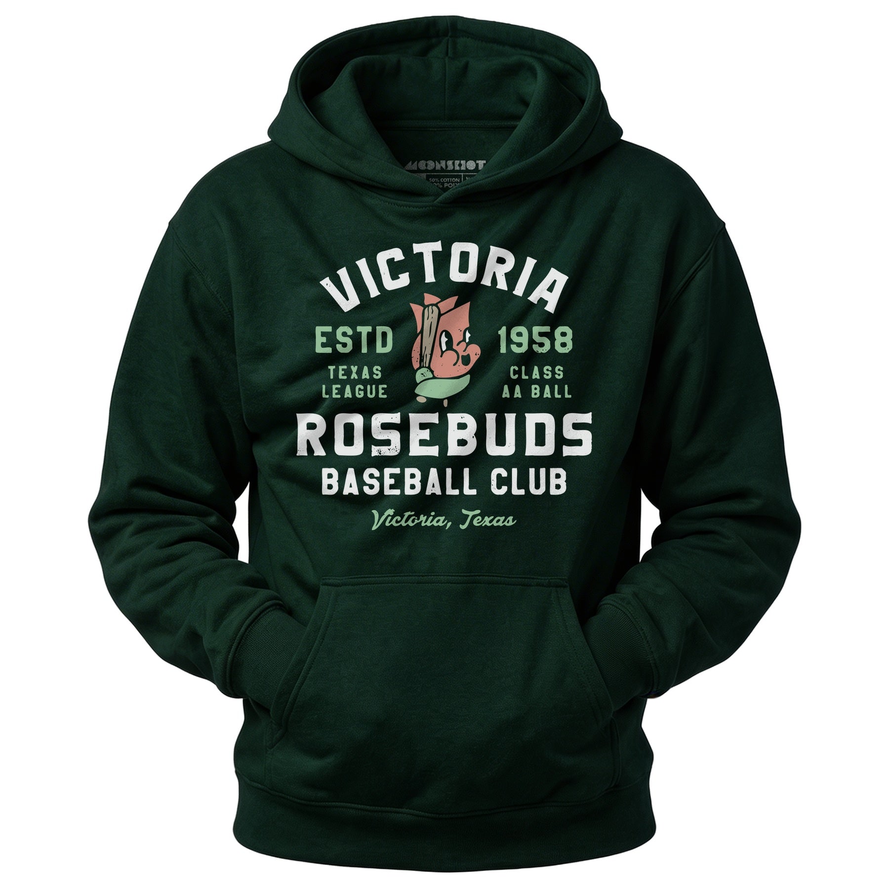Victoria Rosebuds - Texas - Vintage Defunct Baseball Teams - Unisex Hoodie