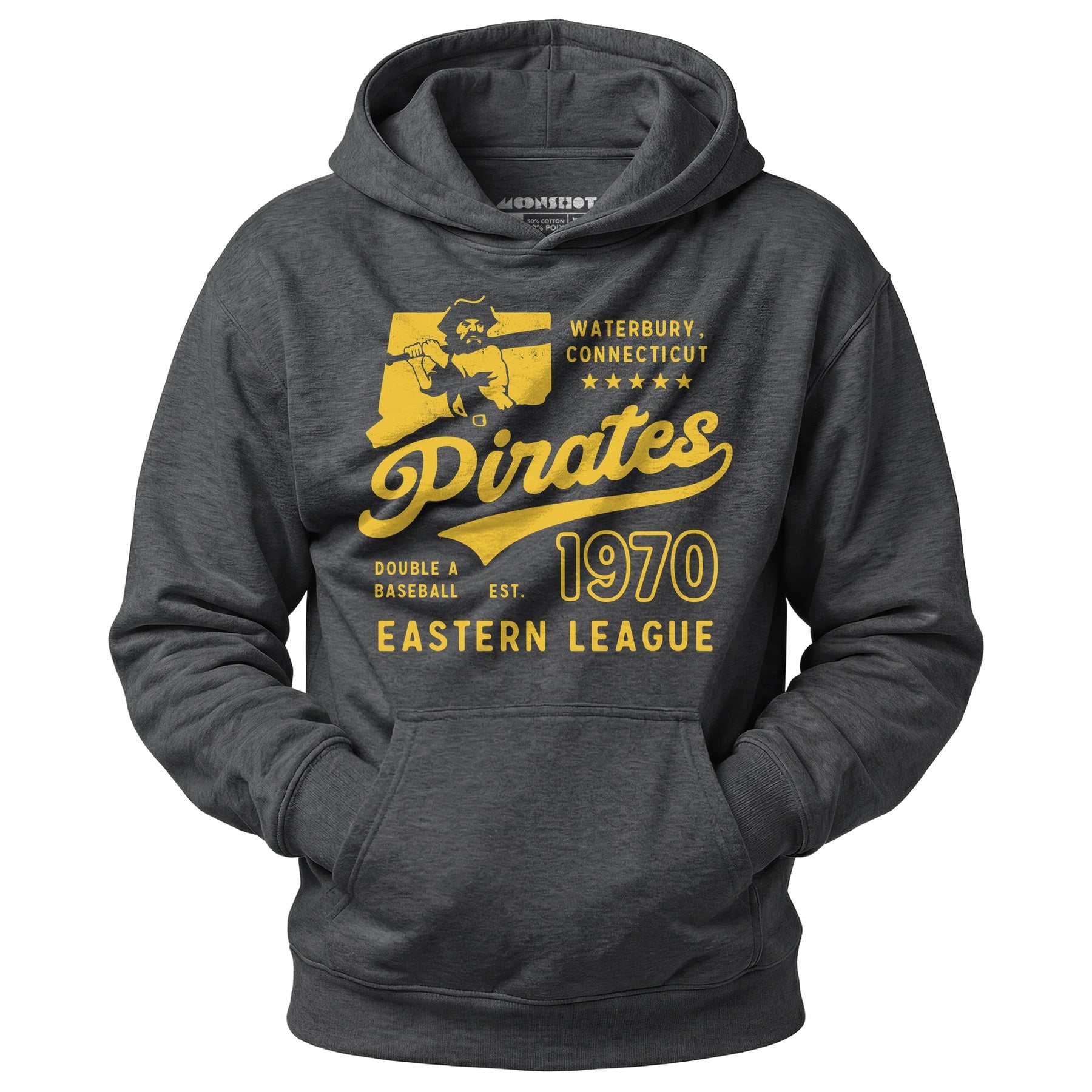 Waterbury Pirates - Connecticut - Vintage Defunct Baseball Teams - Unisex Hoodie