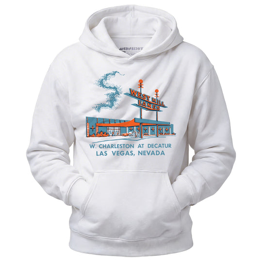 West Hill Lanes - Las Vegas, NV - Vintage Bowling Alley - Unisex Hoodie
