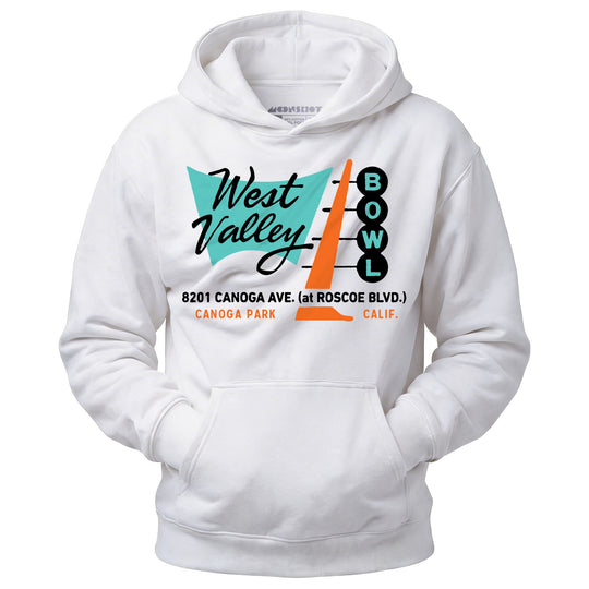West Valley Bowl - Canoga Park, CA - Vintage Bowling Alley - Unisex Hoodie