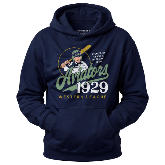 Wichita Aviators - Kansas - Vintage Defunct Baseball Teams - Unisex Hoodie