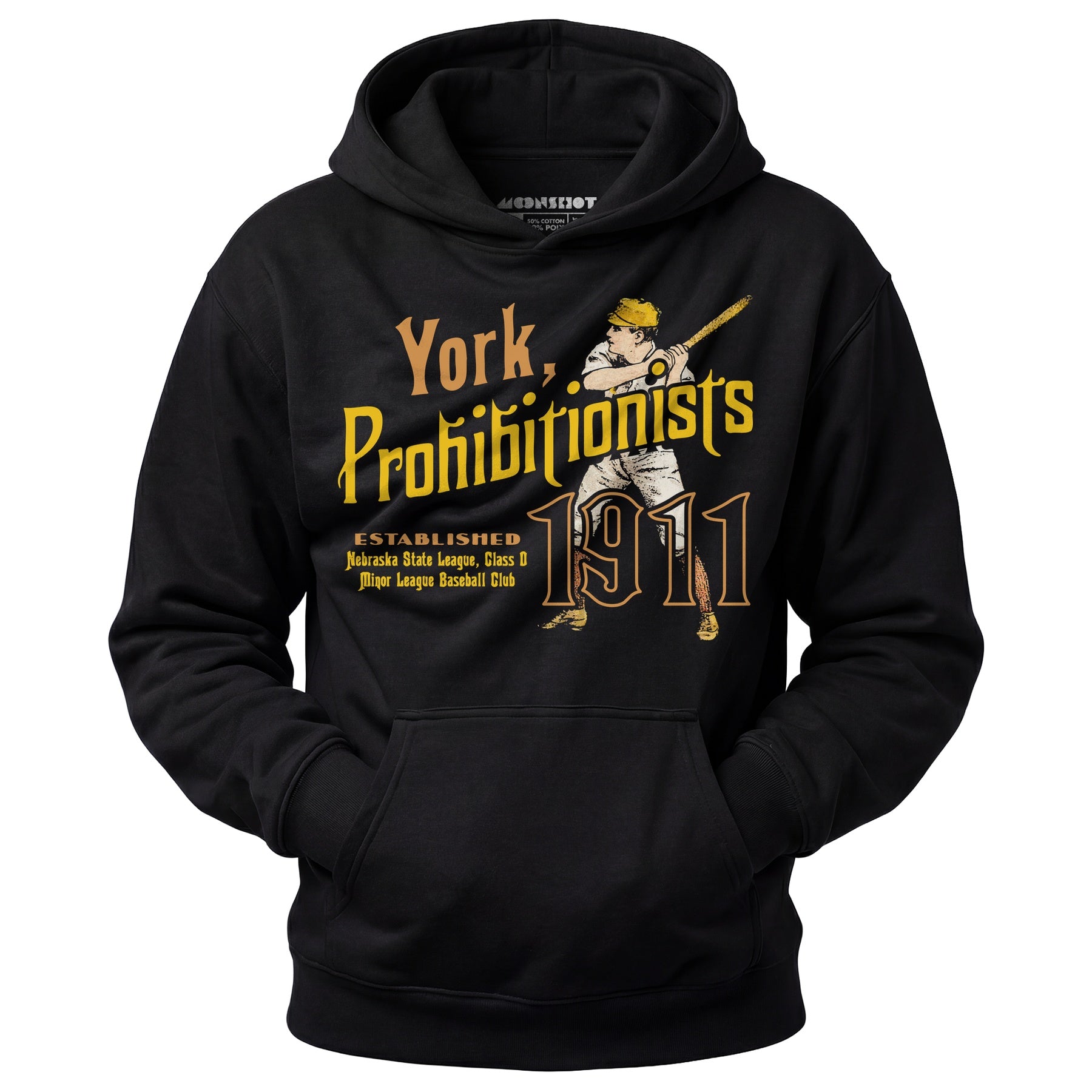 York Prohibitionists - Nebraska - Vintage Defunct Baseball Teams - Unisex Hoodie