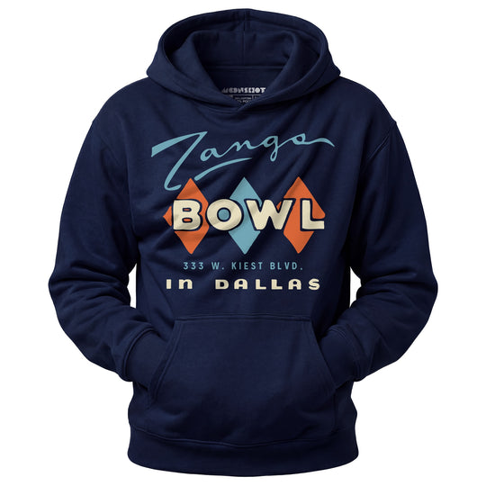 Zangs Bowl - Dallas, TX - Vintage Bowling Alley - Unisex Hoodie