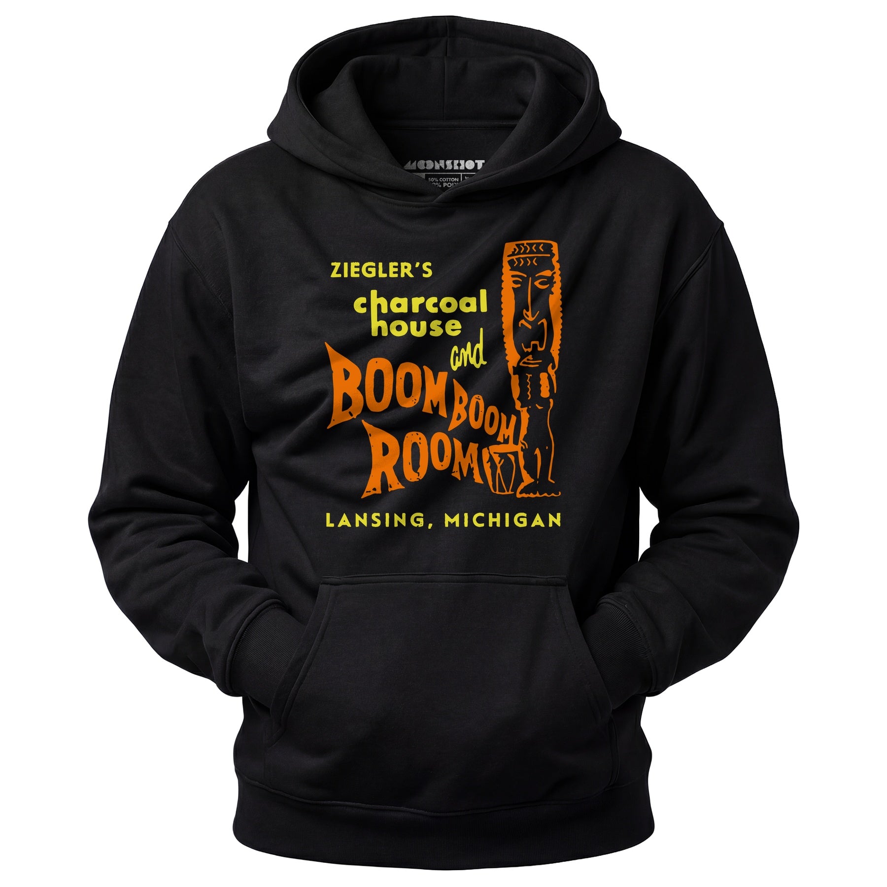 Ziegler's Charcoal House & Boom Boom Room - Lansing, MI - Vintage Tiki Bar - Unisex Hoodie
