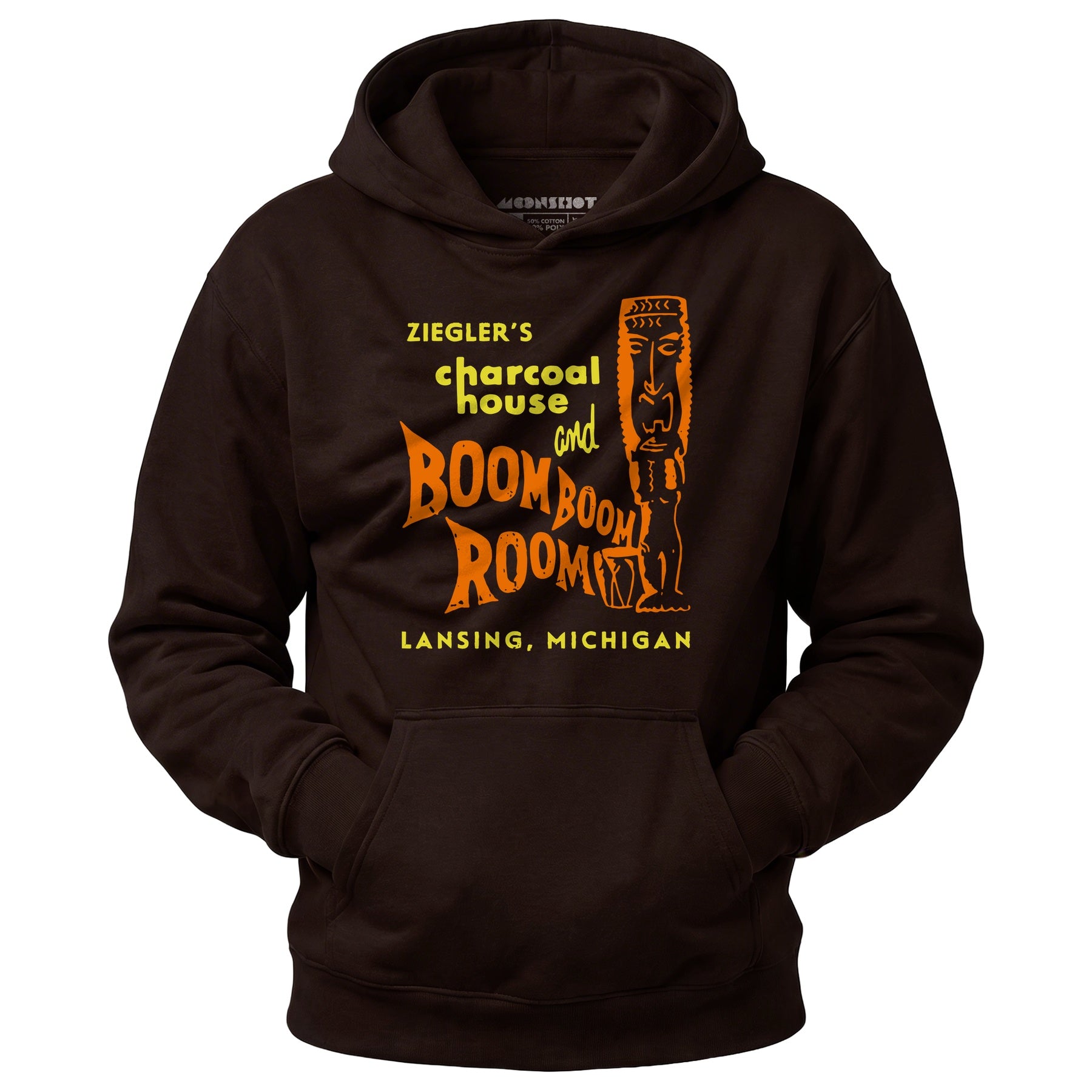 Ziegler's Charcoal House & Boom Boom Room - Lansing, MI - Vintage Tiki Bar - Unisex Hoodie