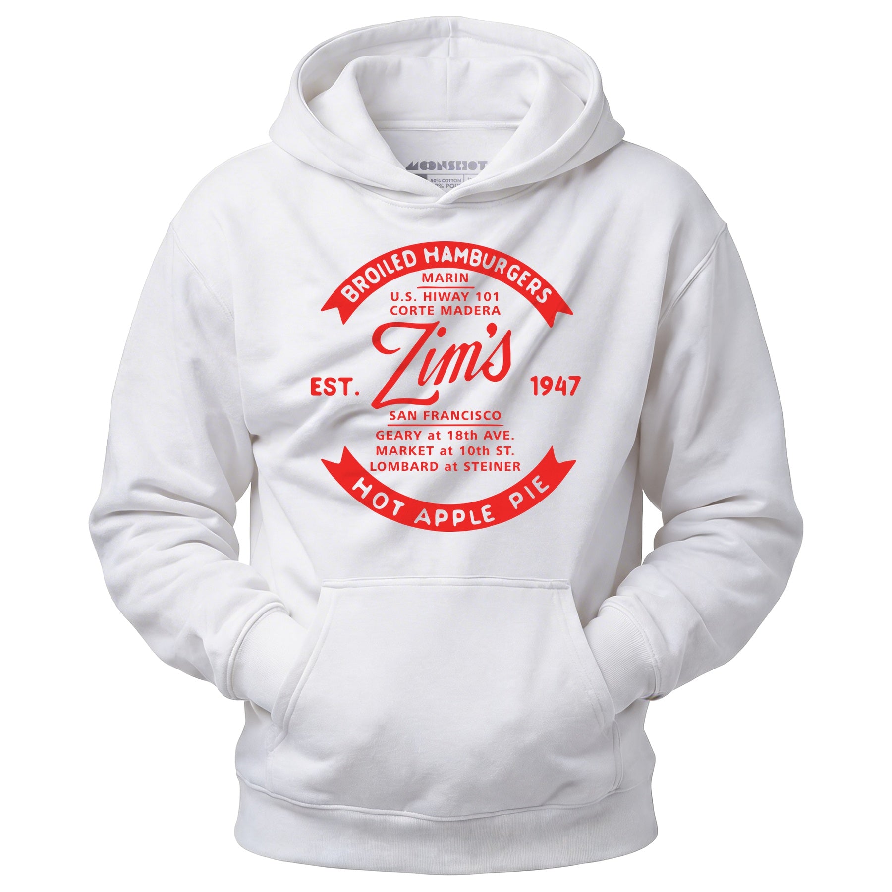 Zim's Hamburgers v4 - San Francisco, CA - Vintage Restaurant - Unisex Hoodie