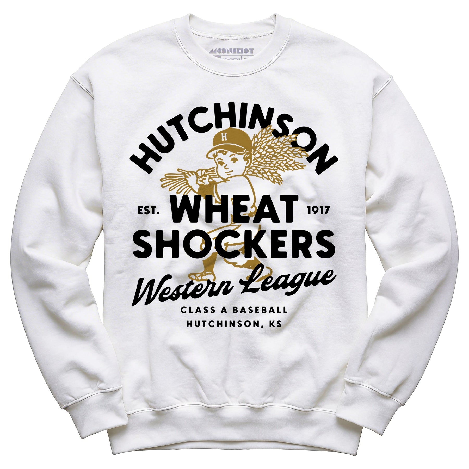 Hutchinson Wheat Shockers - Kansas - Vintage Defunct Baseball Teams - Unisex Sweatshirt