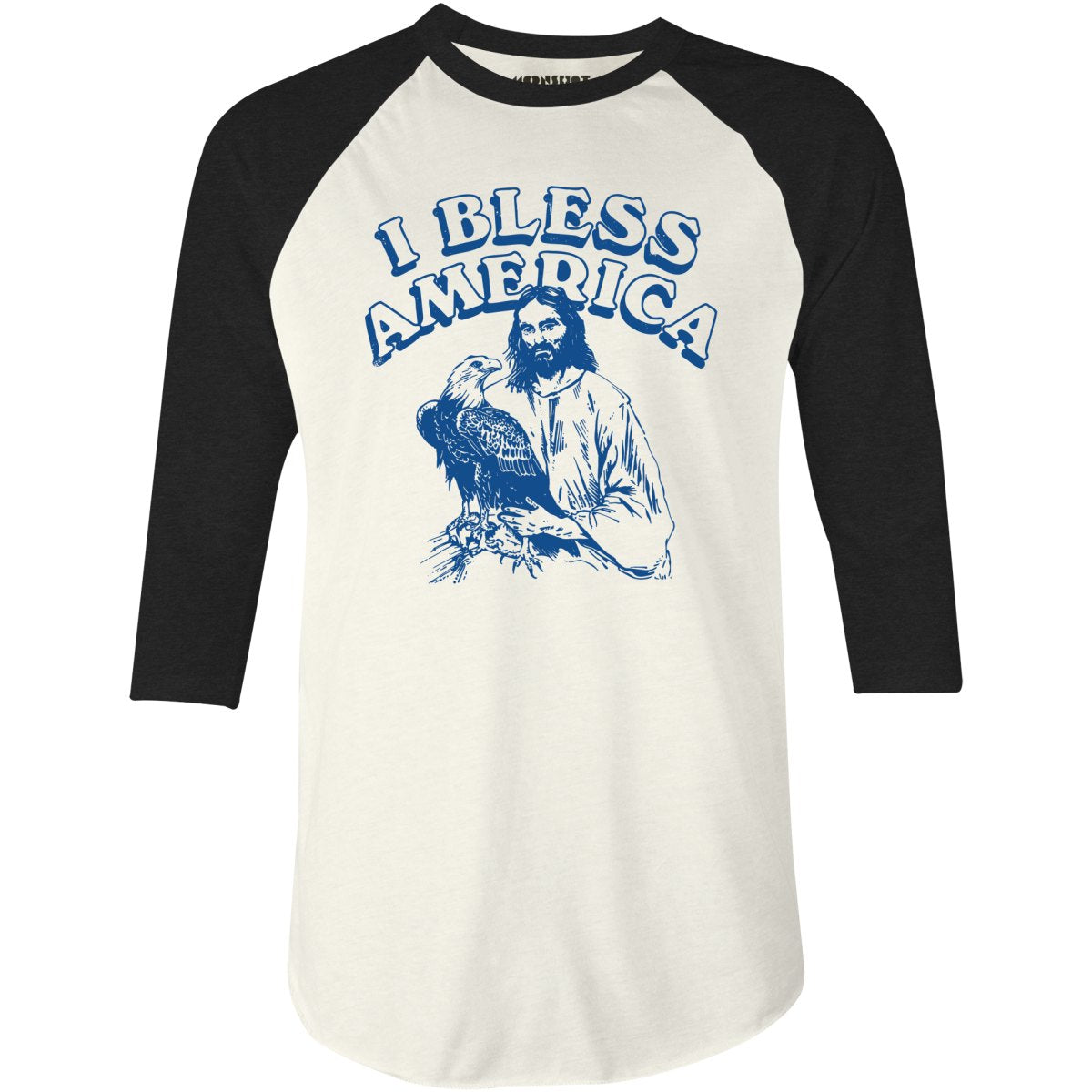 I Bless America - 3/4 Sleeve Raglan T-Shirt