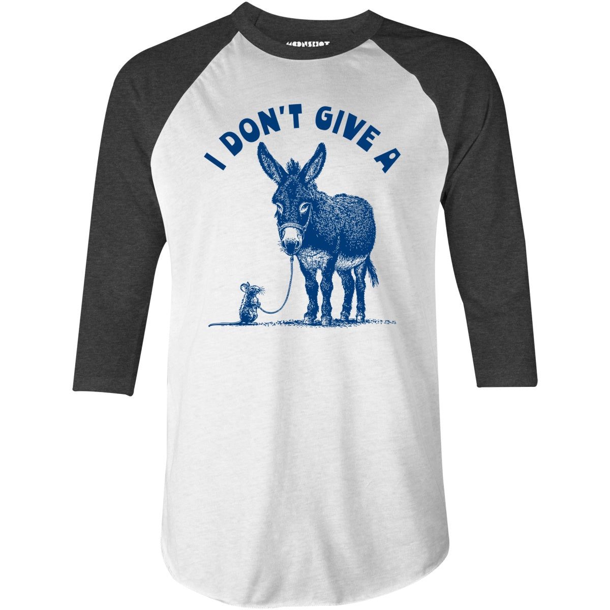 I Don't Give a Rat's Ass - 3/4 Sleeve Raglan T-Shirt