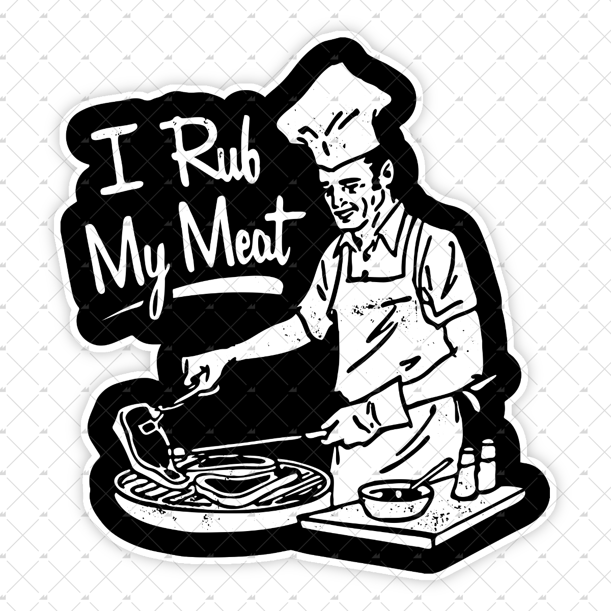 I Rub My Meat - Sticker