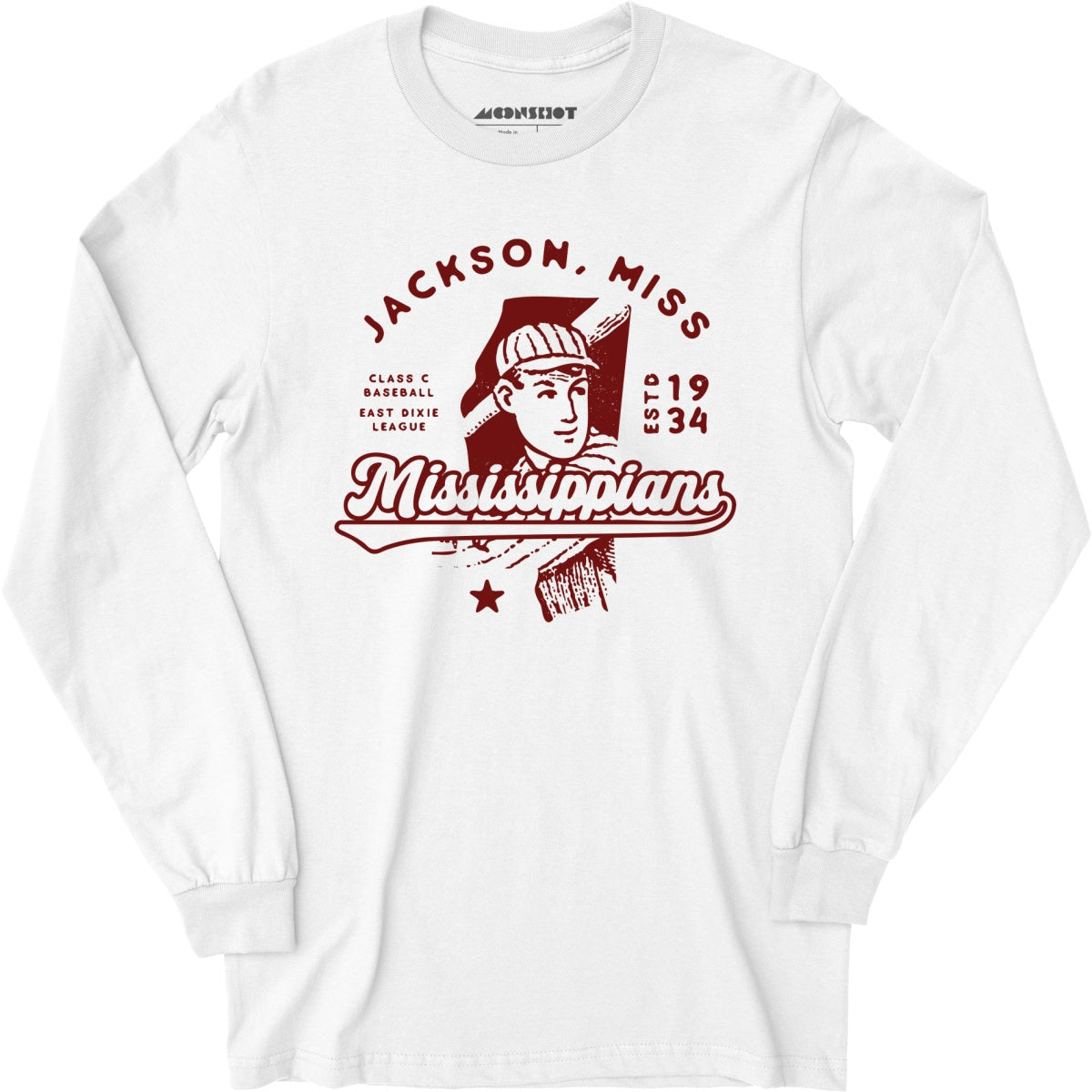 Jackson Mississippians - Mississippi - Vintage Defunct Baseball Teams - Long Sleeve T-Shirt