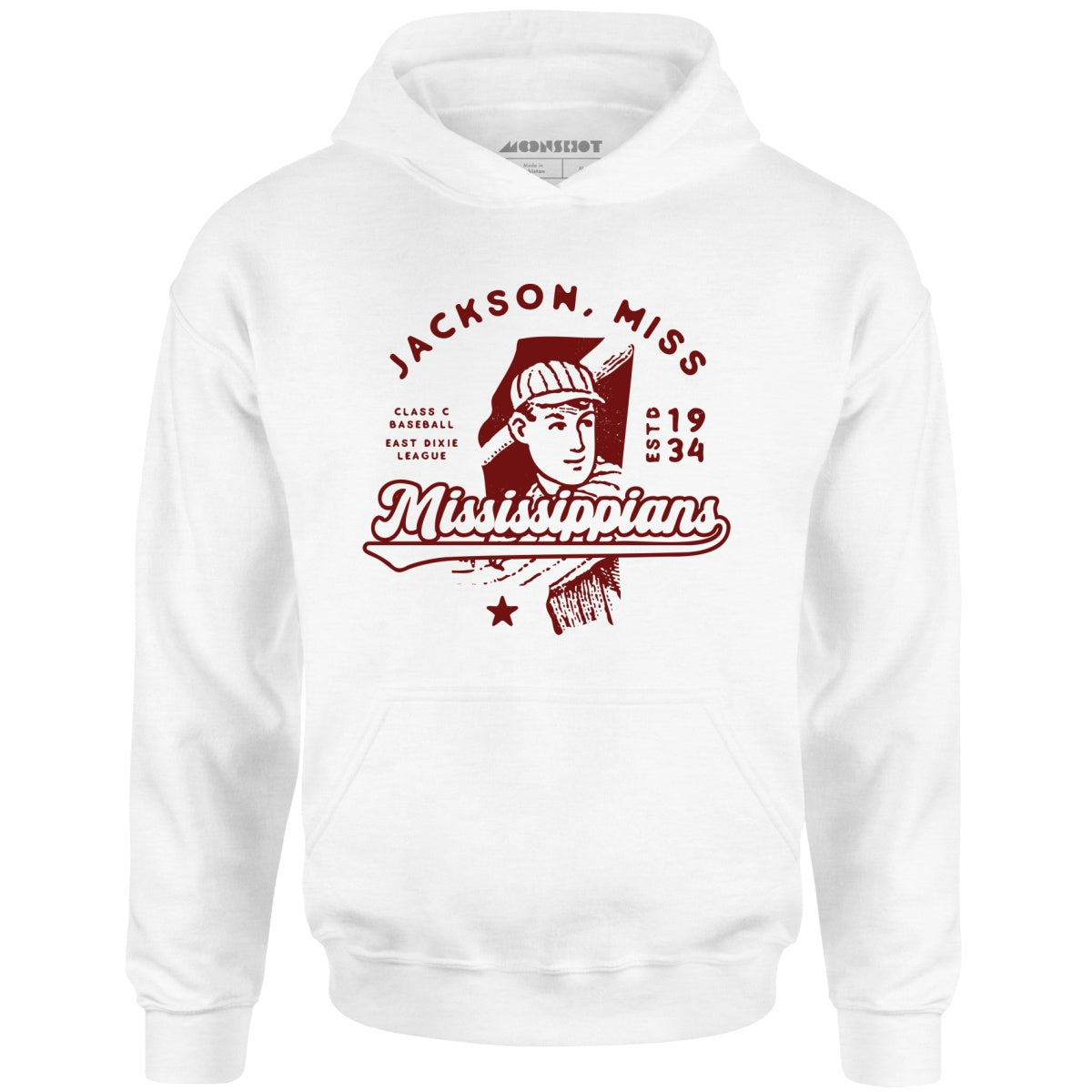 Jackson Mississippians - Mississippi - Vintage Defunct Baseball Teams - Unisex Hoodie