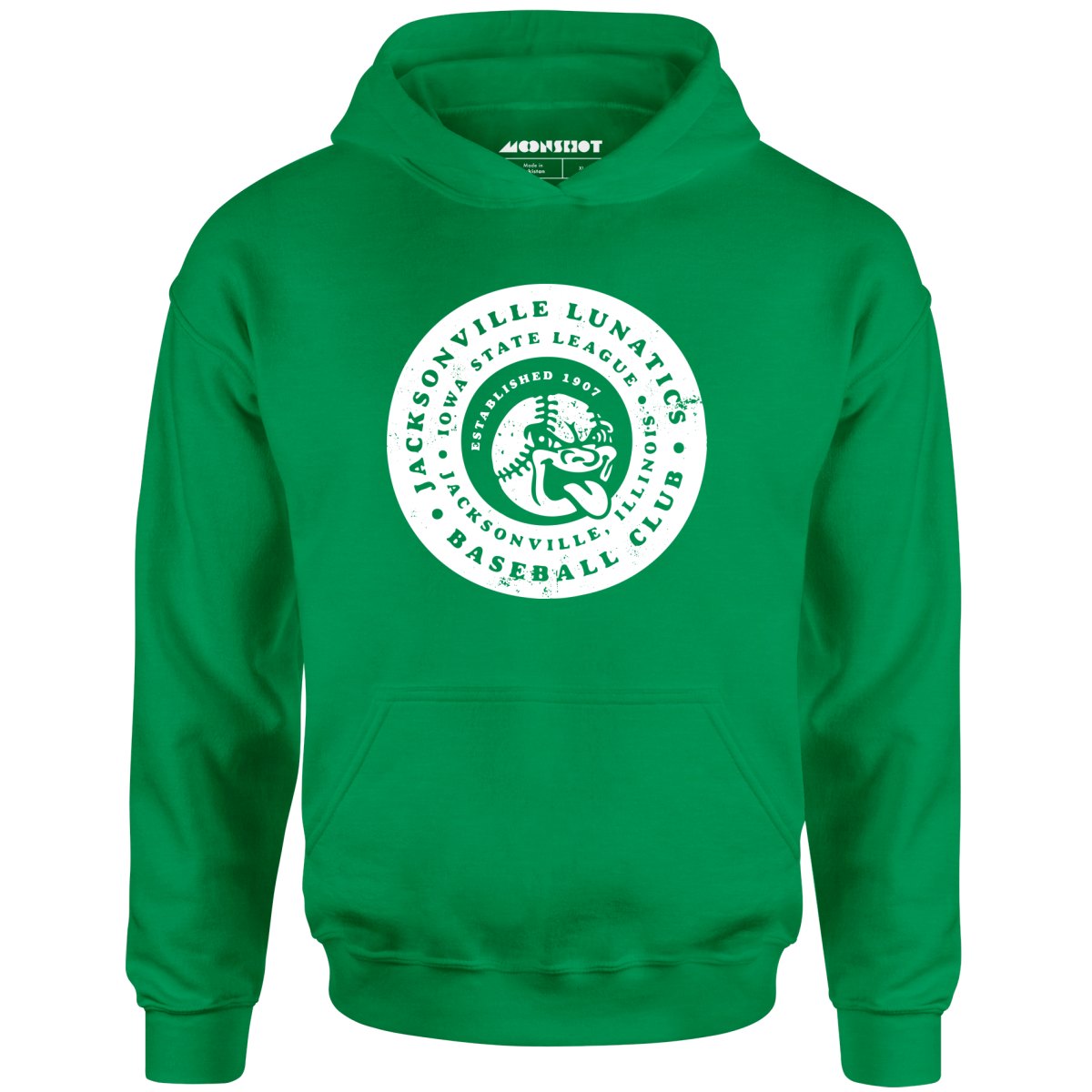 Jacksonville Lunatics - Illinois - Vintage Defunct Baseball Teams - Unisex Hoodie