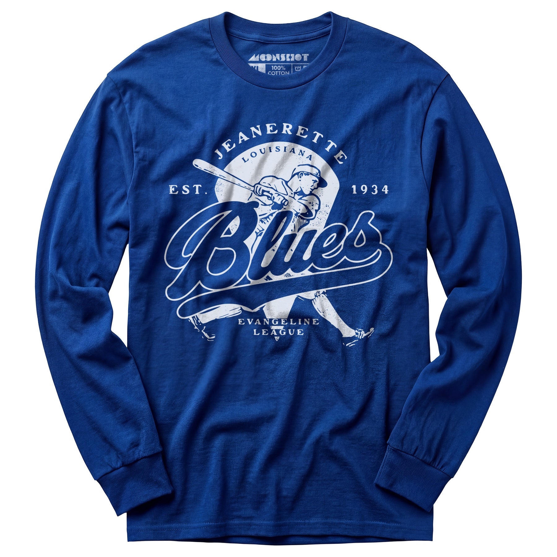 Jeanerette Blues - Louisiana - Vintage Defunct Baseball Teams - Long Sleeve T-Shirt