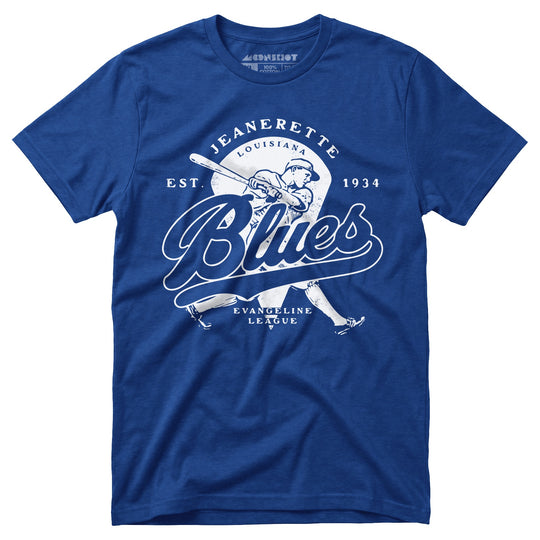 Jeanerette Blues - Louisiana - Vintage Defunct Baseball Teams - Unisex T-Shirt in True Royal