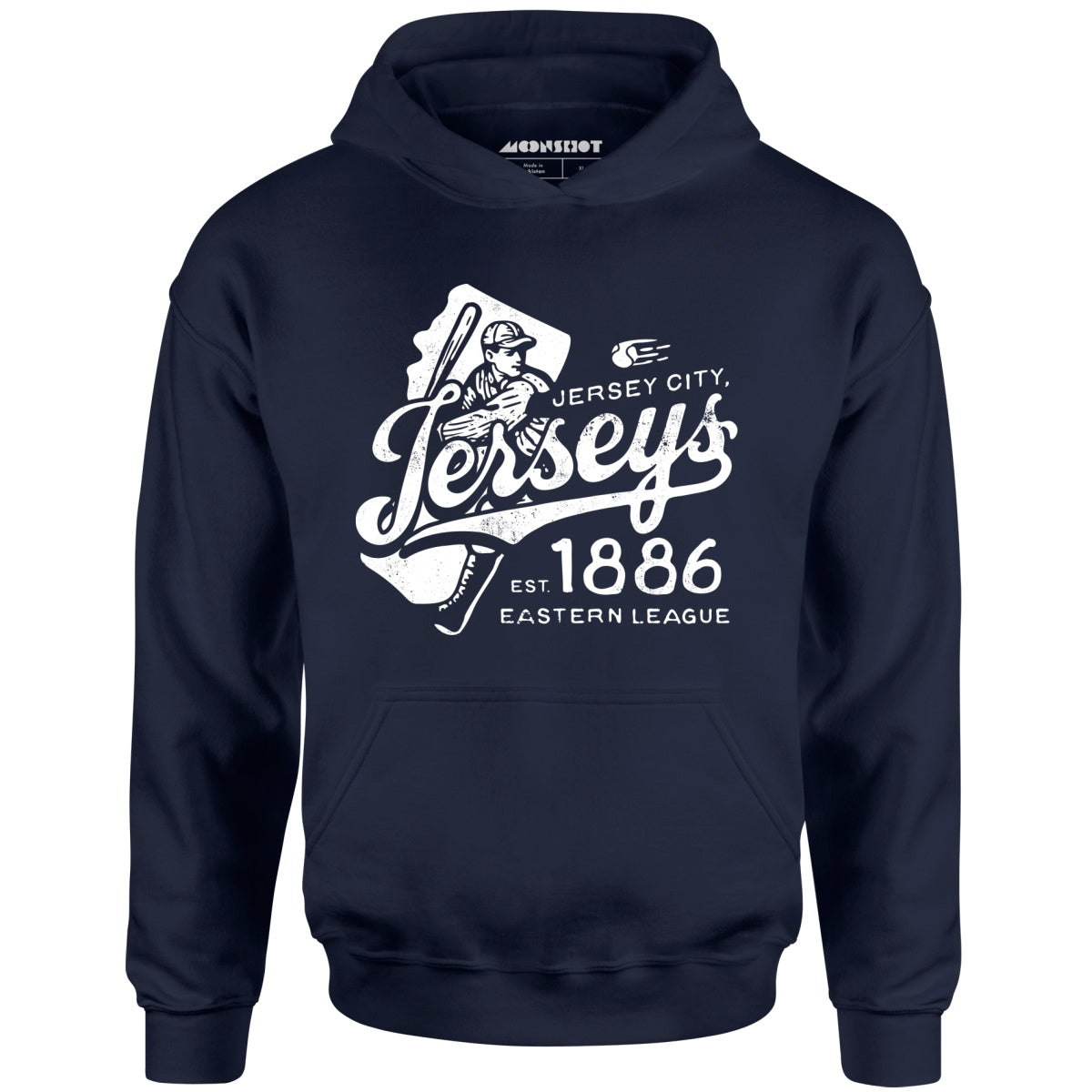 Jersey City Jerseys - New Jersey - Vintage Defunct Baseball Teams - Unisex Hoodie