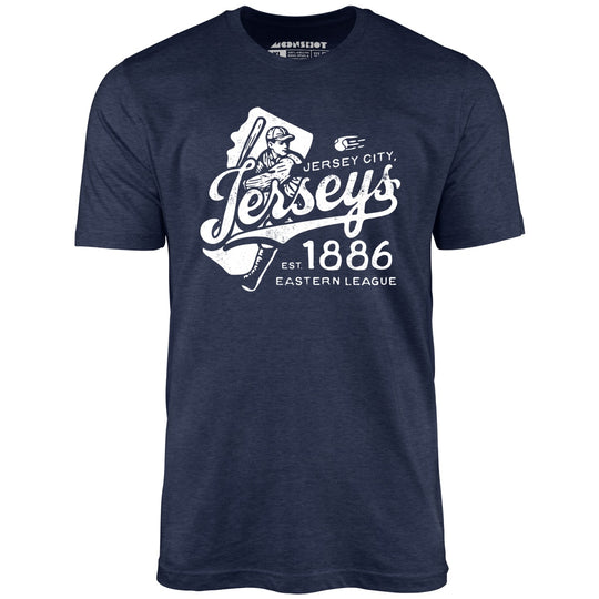 Jersey City Jerseys - New Jersey - Vintage Defunct Baseball Teams - Heather Midnight Navy - Unisex T-Shirt