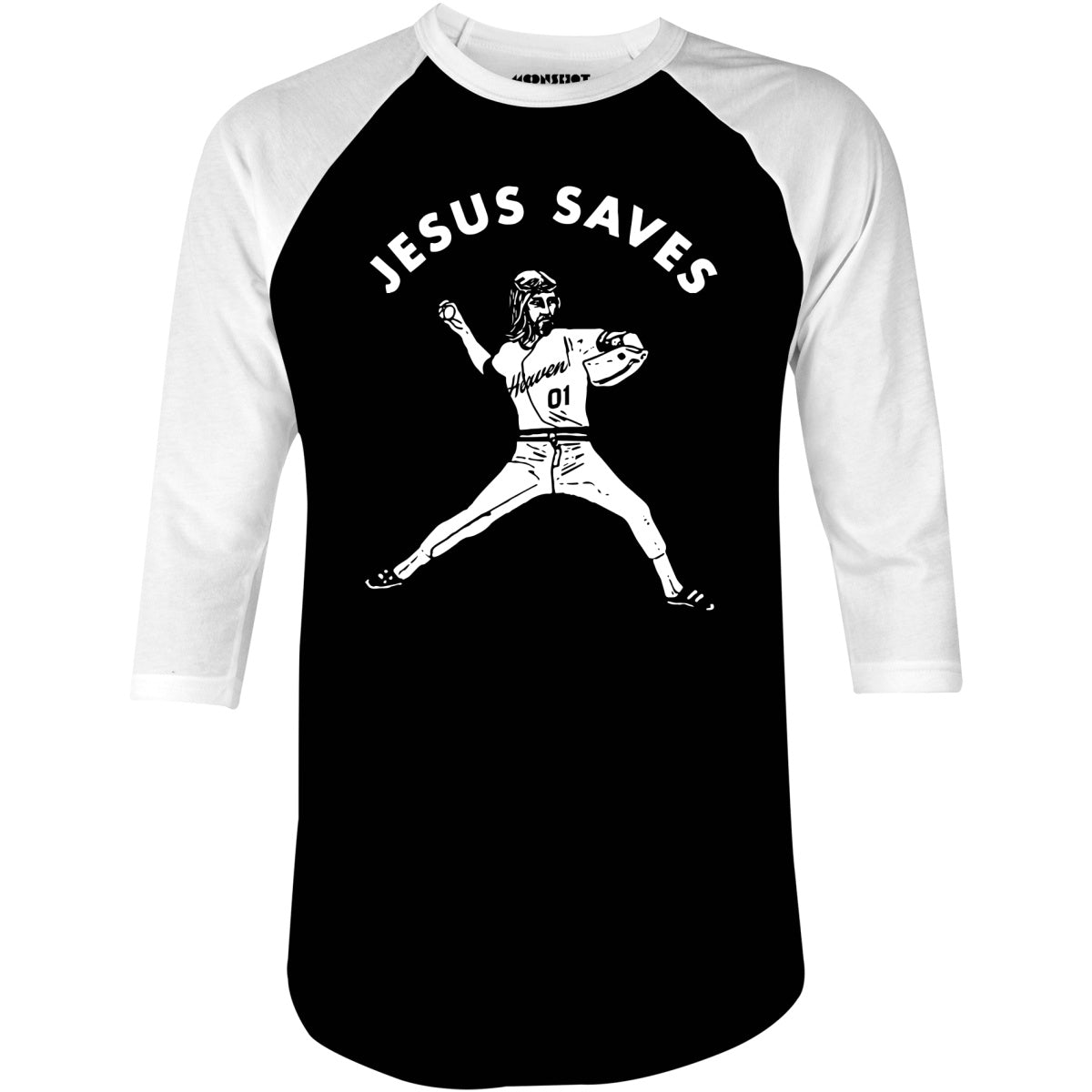 Jesus Saves - 3/4 Sleeve Raglan T-Shirt
