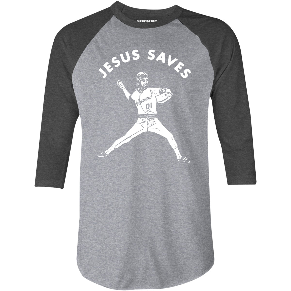 Jesus Saves - 3/4 Sleeve Raglan T-Shirt