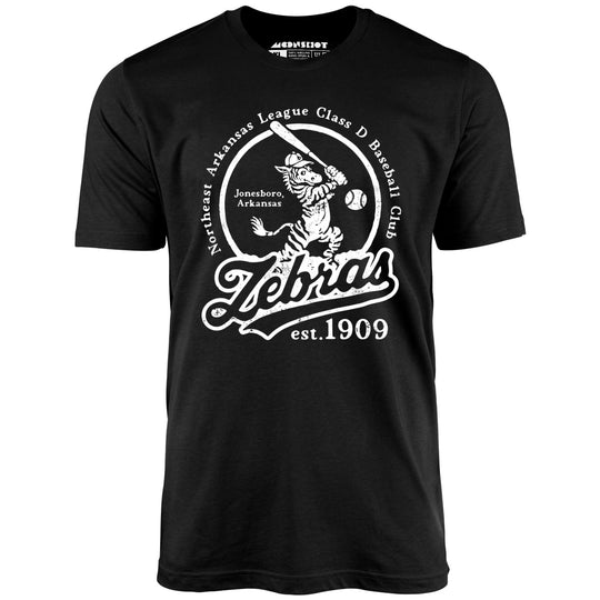Jonesboro Zebras - Arkansas - Vintage Defunct Baseball Teams - Black - Unisex T-Shirt