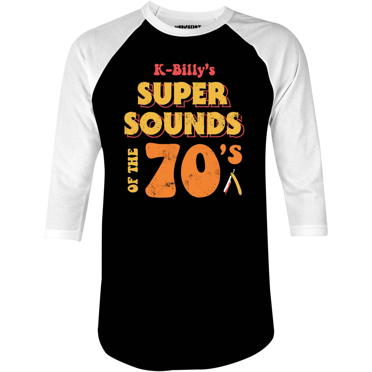 K-Billy's Super Sounds of the 70s - 3/4 Sleeve Raglan T-Shirt