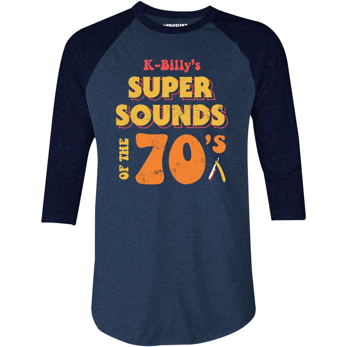 K-Billy's Super Sounds of the 70s - 3/4 Sleeve Raglan T-Shirt