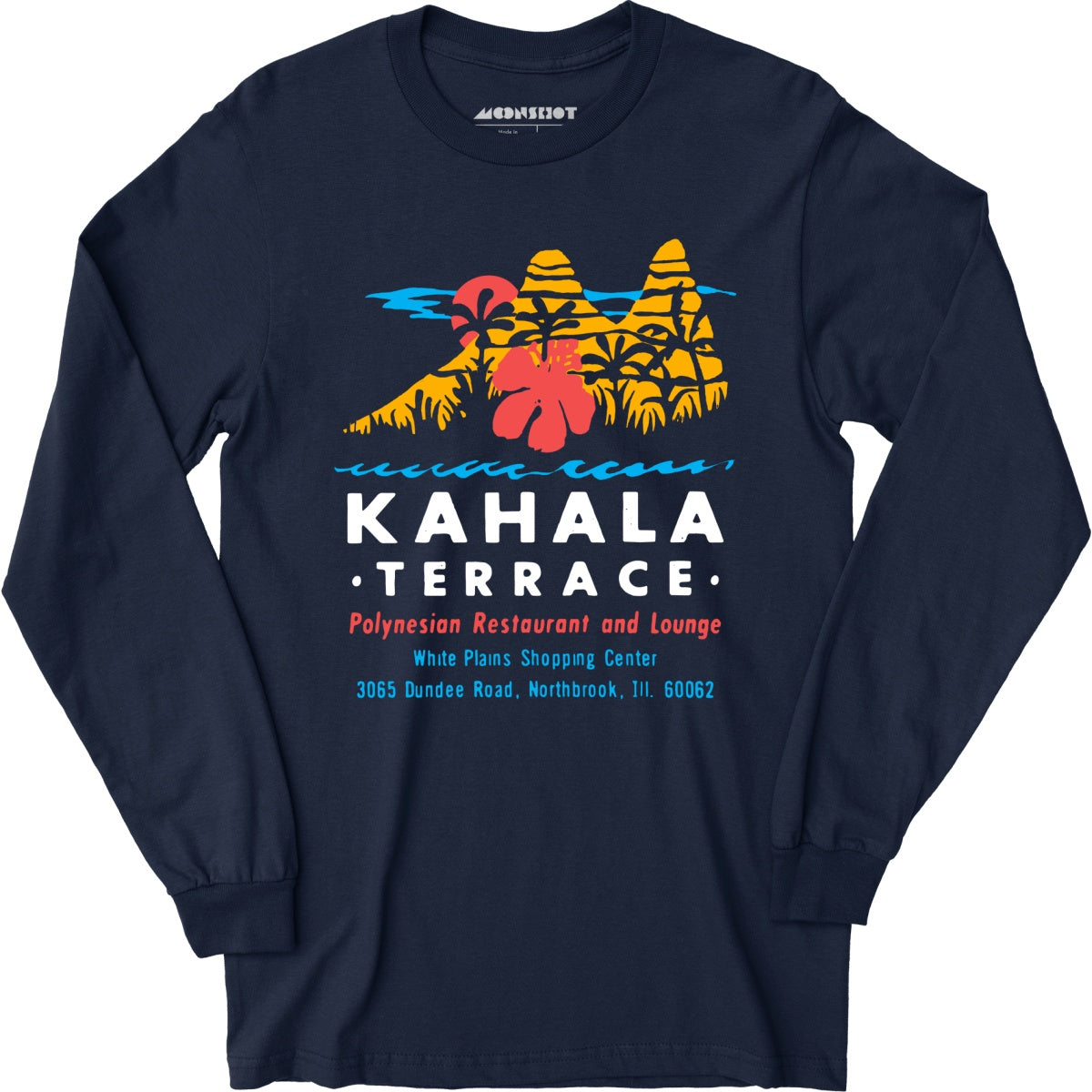 Kahala Terrace - White Plains, IL - Vintage Tiki Bar - Long Sleeve T-Shirt